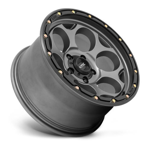KM541 DIRTY HARRY SATIN GRAY W/ BLACK LIP Rims for Jeep Wrangler, Jeep Grand Cherokee, Jeep Gladiator