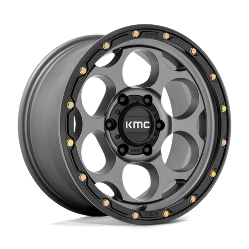 KMC KM541 DIRTY HARRY SATIN GRAY W/ BLACK LIP Wheel