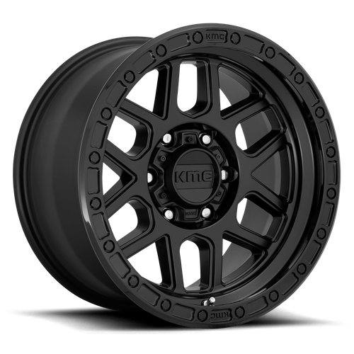 KMC KM544 MESA SATIN BLACK W/ GLOSS BLACK LIP Wheel