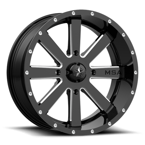 MSA Offroad Wheels M34 FLASH GLOSS BLACK MILLED