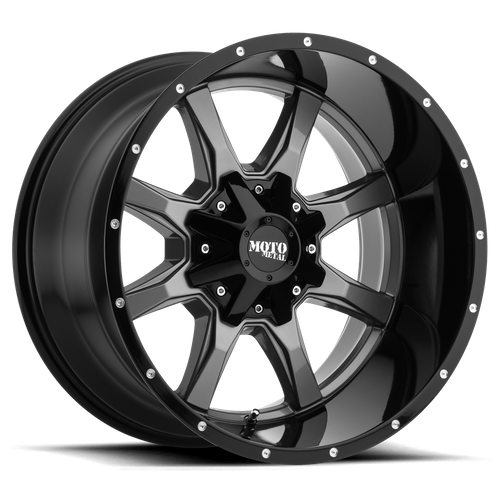 Moto Metal — MO970 20X9 6X135/5.5 G-GRY BLK LP 18MM