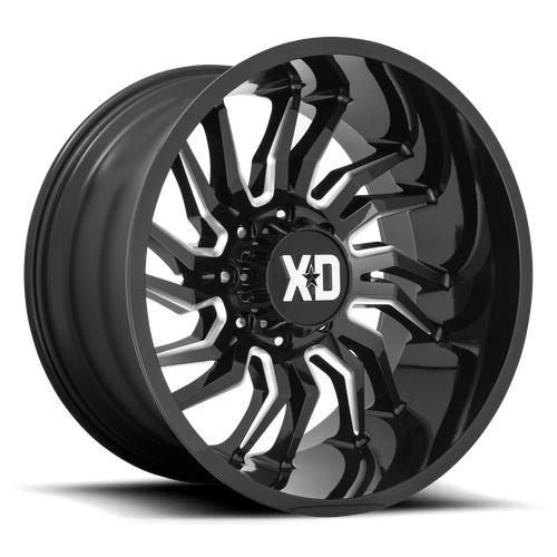 XD XD858 TENSION GLOSS BLACK MILLED Wheel