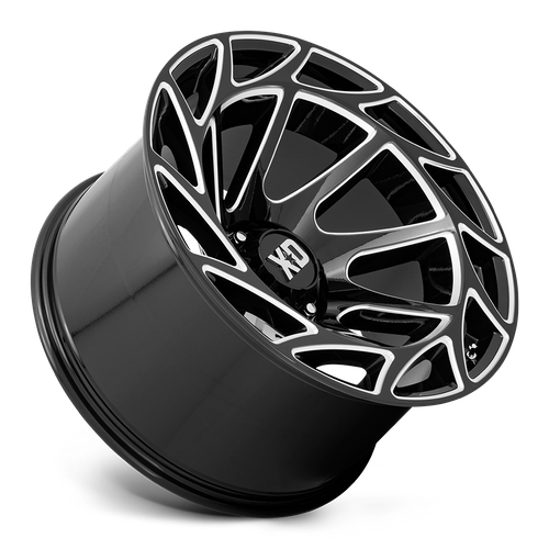 XD860 ONSLAUGHT GLOSS BLACK MILLED Rims for Dodge Ram 2500, Dodge Ram 3500, Chevy Silverado 2500 Classic