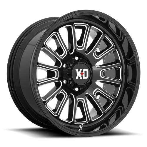 XD864 ROVER GLOSS BLACK MILLED Rims for Ford F150, Ford Expedition, Ford Raptor