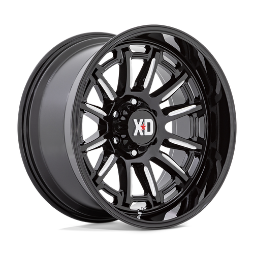 XD865 PHOENIX GLOSS BLACK MILLED Rims for Toyota Tacoma, Toyota 4Runner, Chevy Silverado