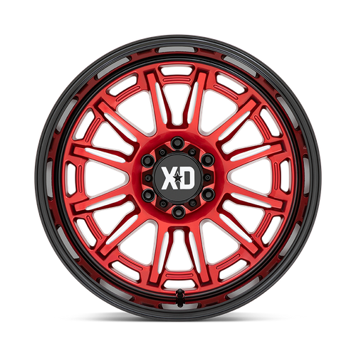 XD XD865 PHOENIX CANDY RED MILLED W/ BLACK LIP 20 Inch Wheels