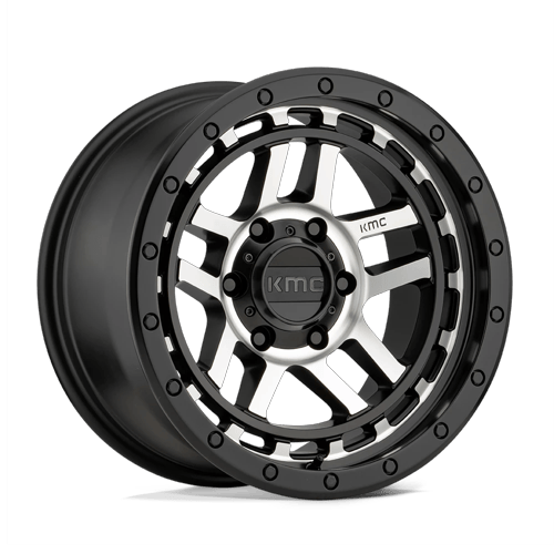 KM540 17X9 6X5.5 S-BLK MACH -02MM