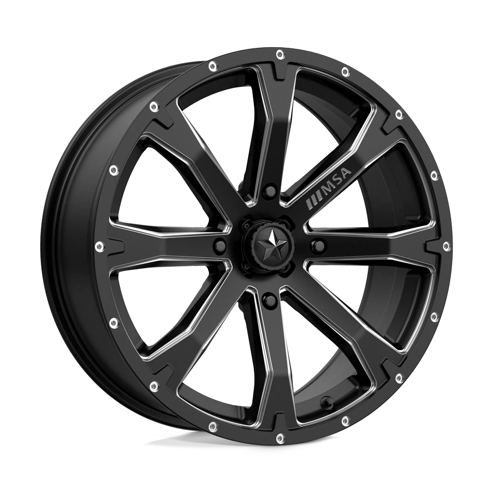 MSA Offroad Wheels M42-08737 MA42 18X7 4X137 S-BLK MILL 10MM