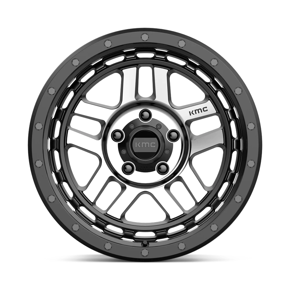 KM540 18X8.5 5X5.0 S-BLK MACH 00MM