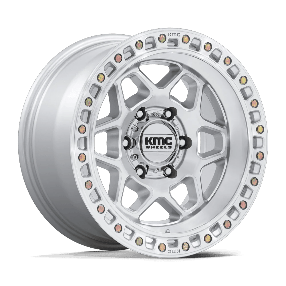 KMC KM553 TORX GLOSS SILVER W/ MACHINED FACE