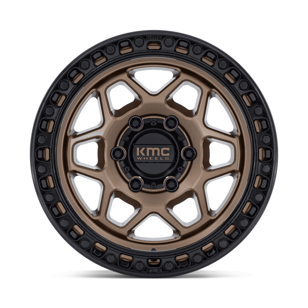 17 Inch MATTE BRONZE W GLOSS BLACK LIP 6 Lug Ford Rims KM553ZB17856300