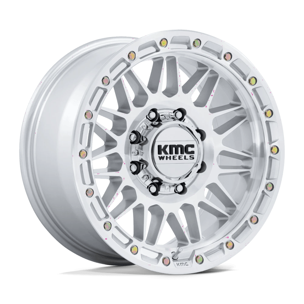 KMC KM555 ATTACK GLOSS SILVER W/ MACHINED FACE Wheel