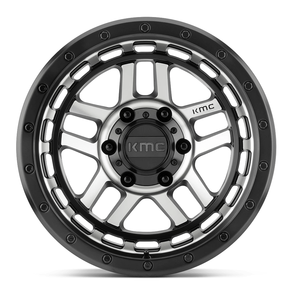 KM540 17X9 6X5.5 S-BLK MACH -02MM