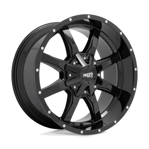 MO970 17X9 8X6.5 G-BLK MILL LIP -12MM