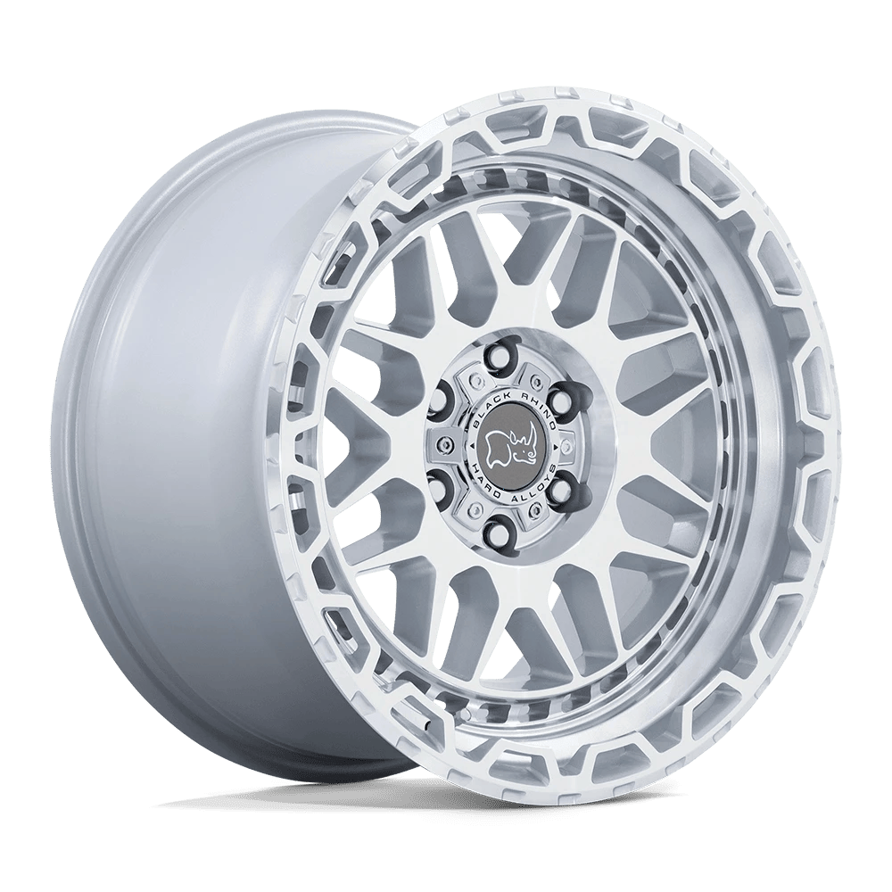Black Rhino Hard Alloys — BR HOLCMB 17X9.5 6X139 -12 112 G-SLV MIR