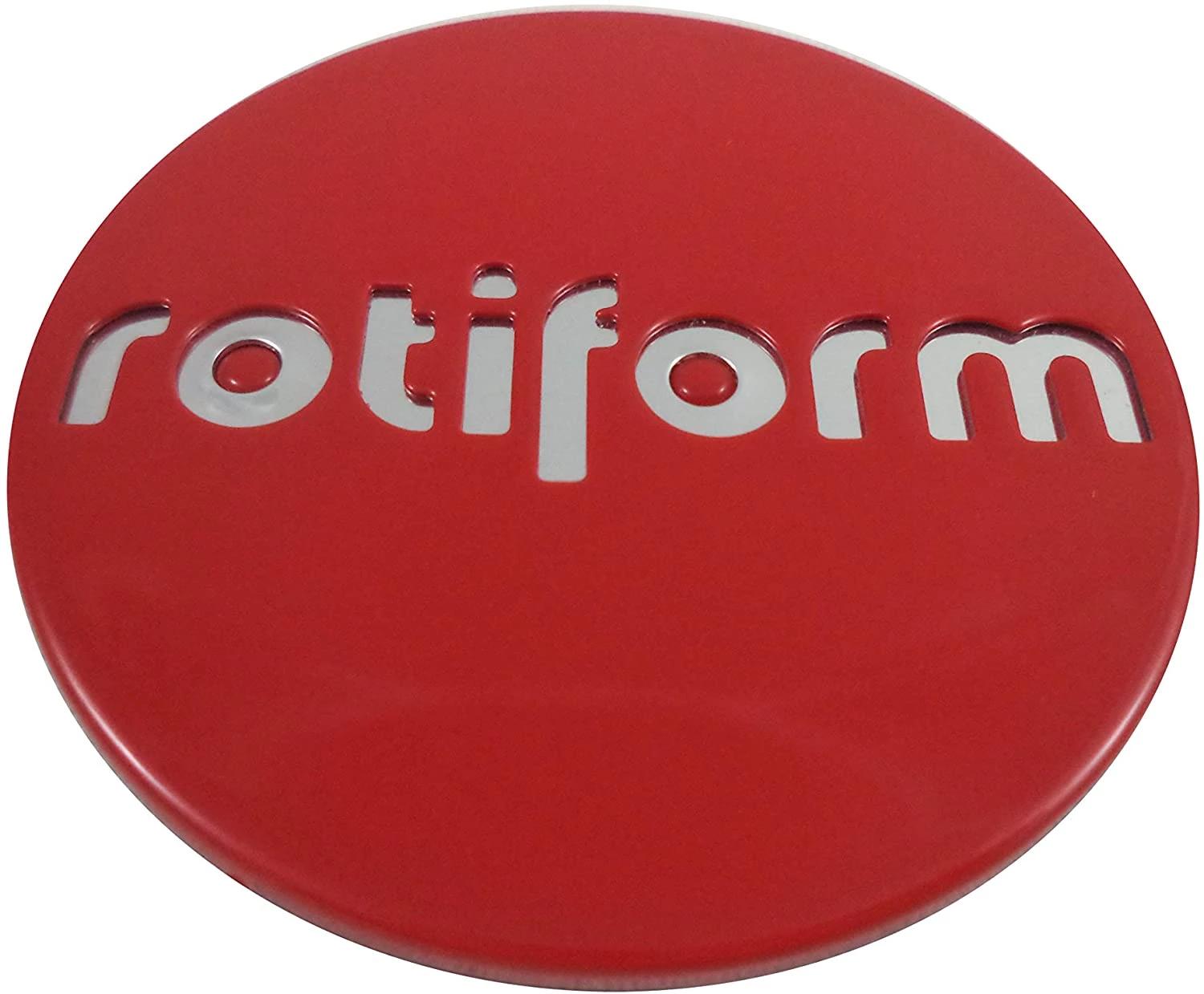 Rotiform — ROTIFORM 2.36"SNAPIN CAP-RED W/CHR LOGO