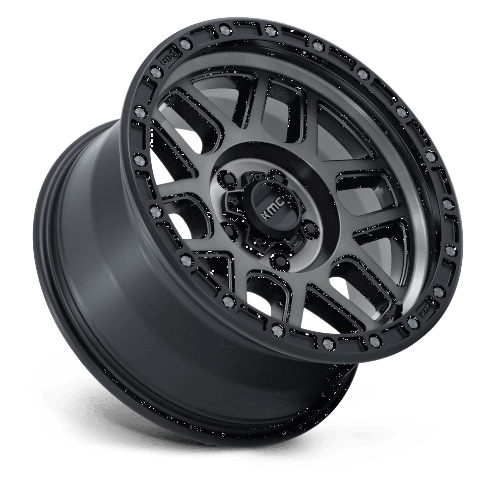 KM544 MESA SATIN BLACK W/ GRAY TINT Rims for Chevy Silverado 2500, Chevy Silverado 3500, Gmc Sierra 2500
